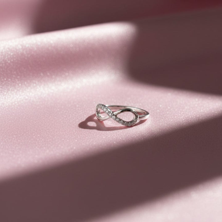 Sparkling Silver Infinity Ring
