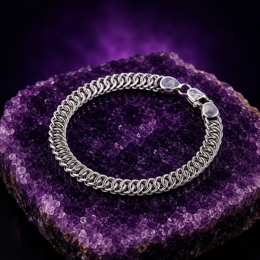925 Sterling Silver Byzantine Chain Bracelet | Luxury Handmade Bracelet for Men & Women