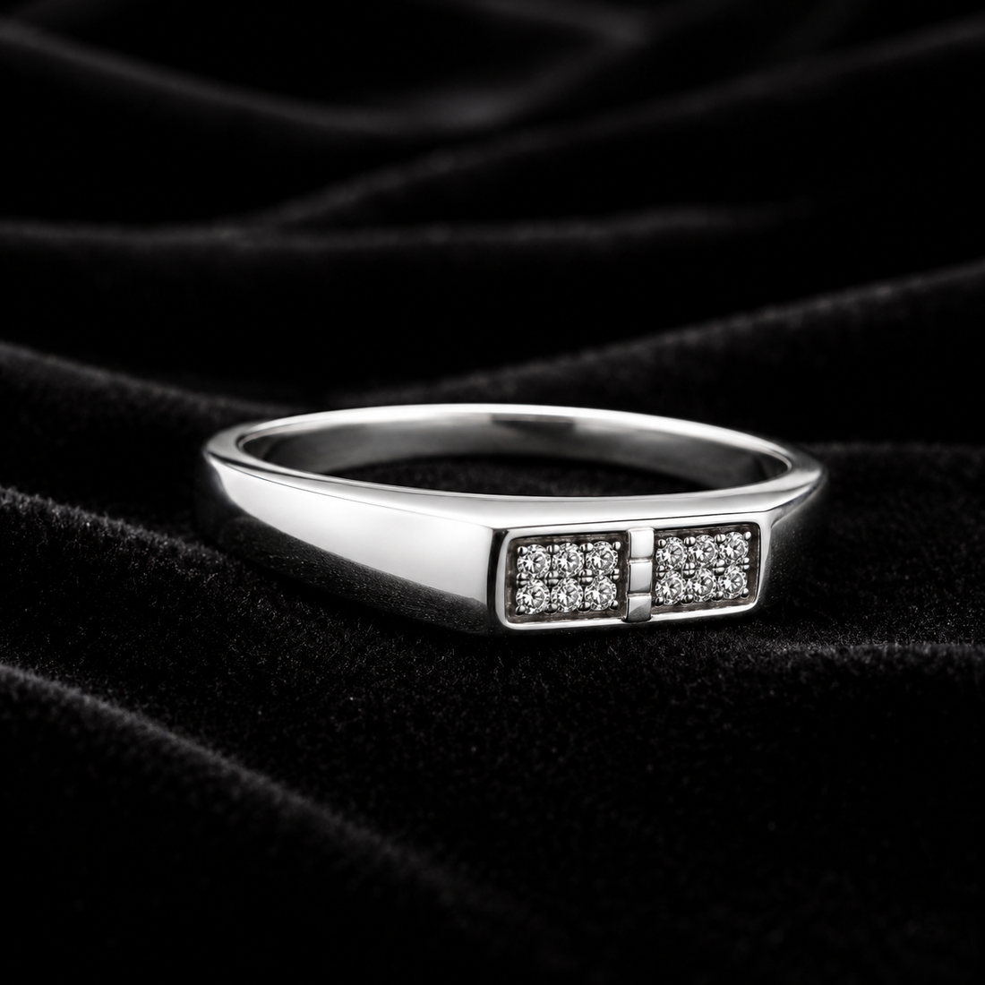 Elegant Couple Silver Ring Set – Stylish Matching Rings for Couples