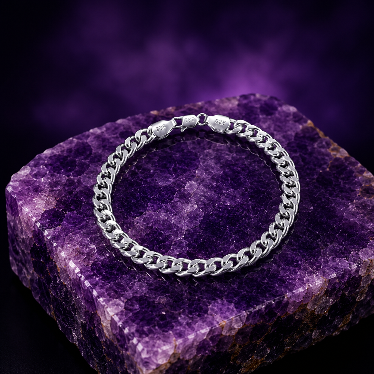 925 Sterling Silver Curb Chain Bracelet | Premium Classic Link Bracelet for Men & Women