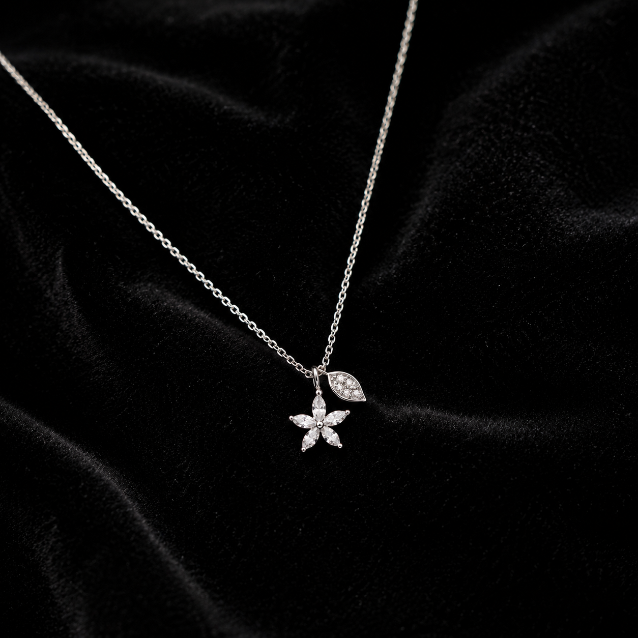 925 Sterling Silver Flower Pendant Necklace for Women | Delicate Floral Jewelry