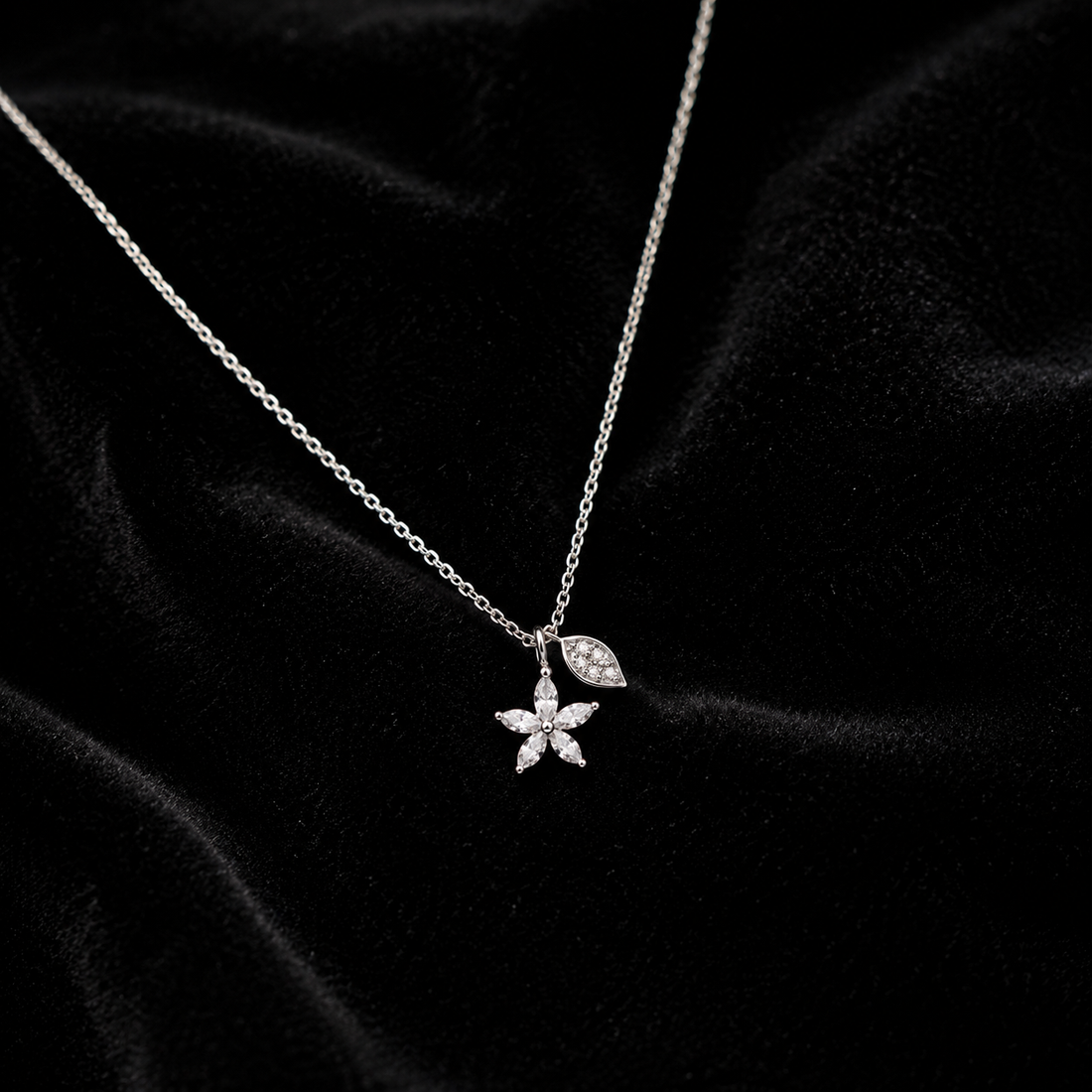 925 Sterling Silver Flower Pendant Necklace for Women | Delicate Floral Jewelry