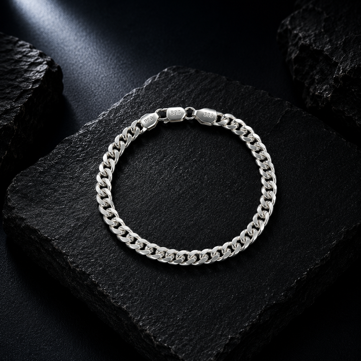 925 Sterling Silver Curb Chain Bracelet | Premium Classic Link Bracelet for Men & Women