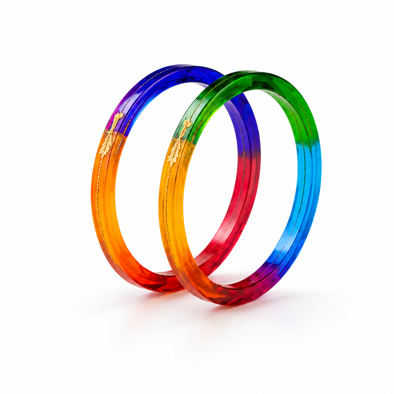 Rainbow Designer Bangles for Women | Colorful Traditional Fashion Bangles