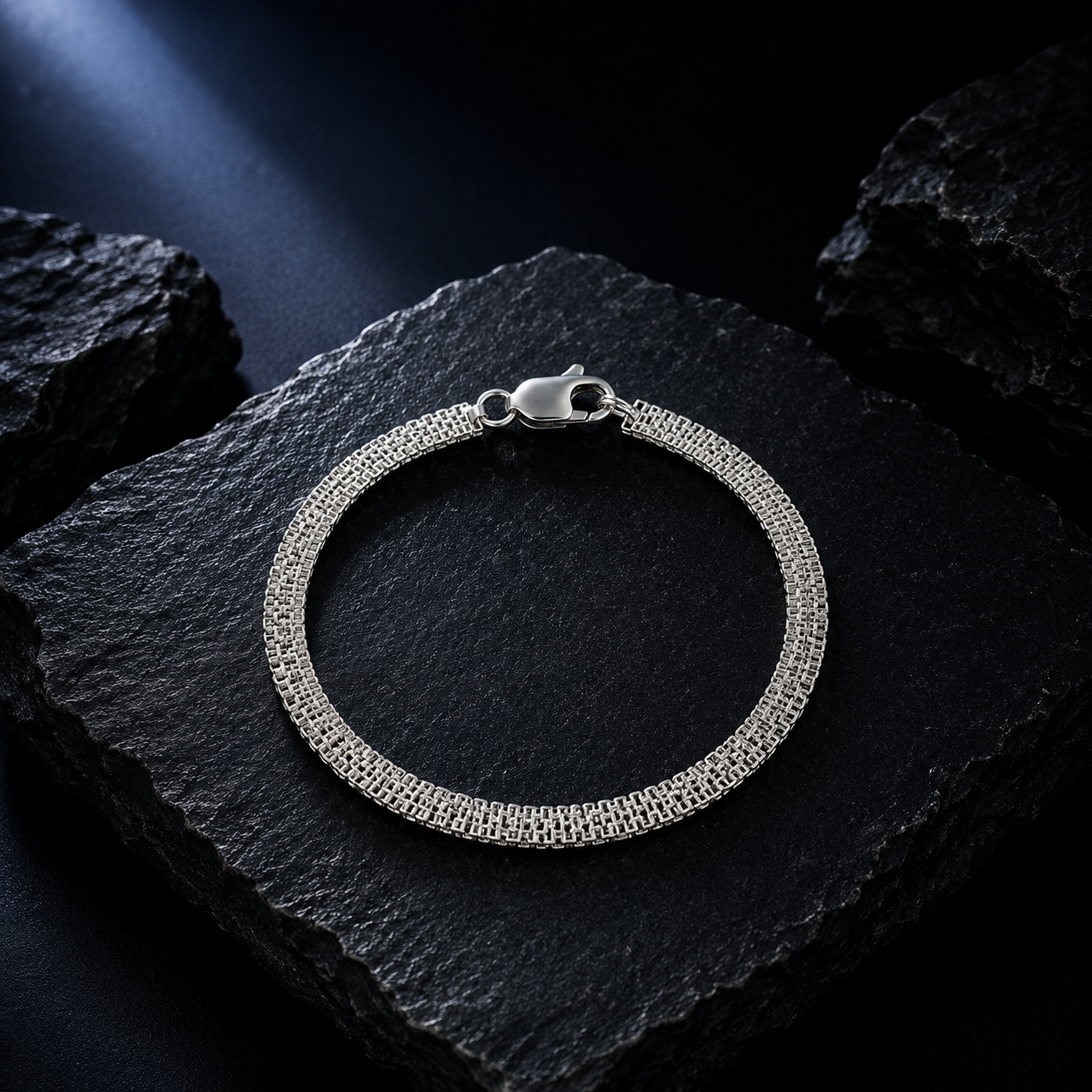 925 Sterling Silver Box Chain Bracelet | Elegant Premium Bracelet for Men & Women