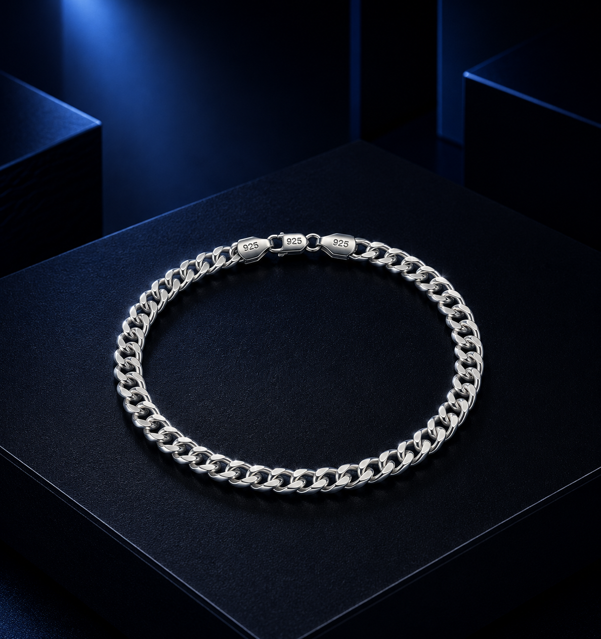 925 Sterling Silver Curb Chain Bracelet | Premium Classic Link Bracelet for Men & Women
