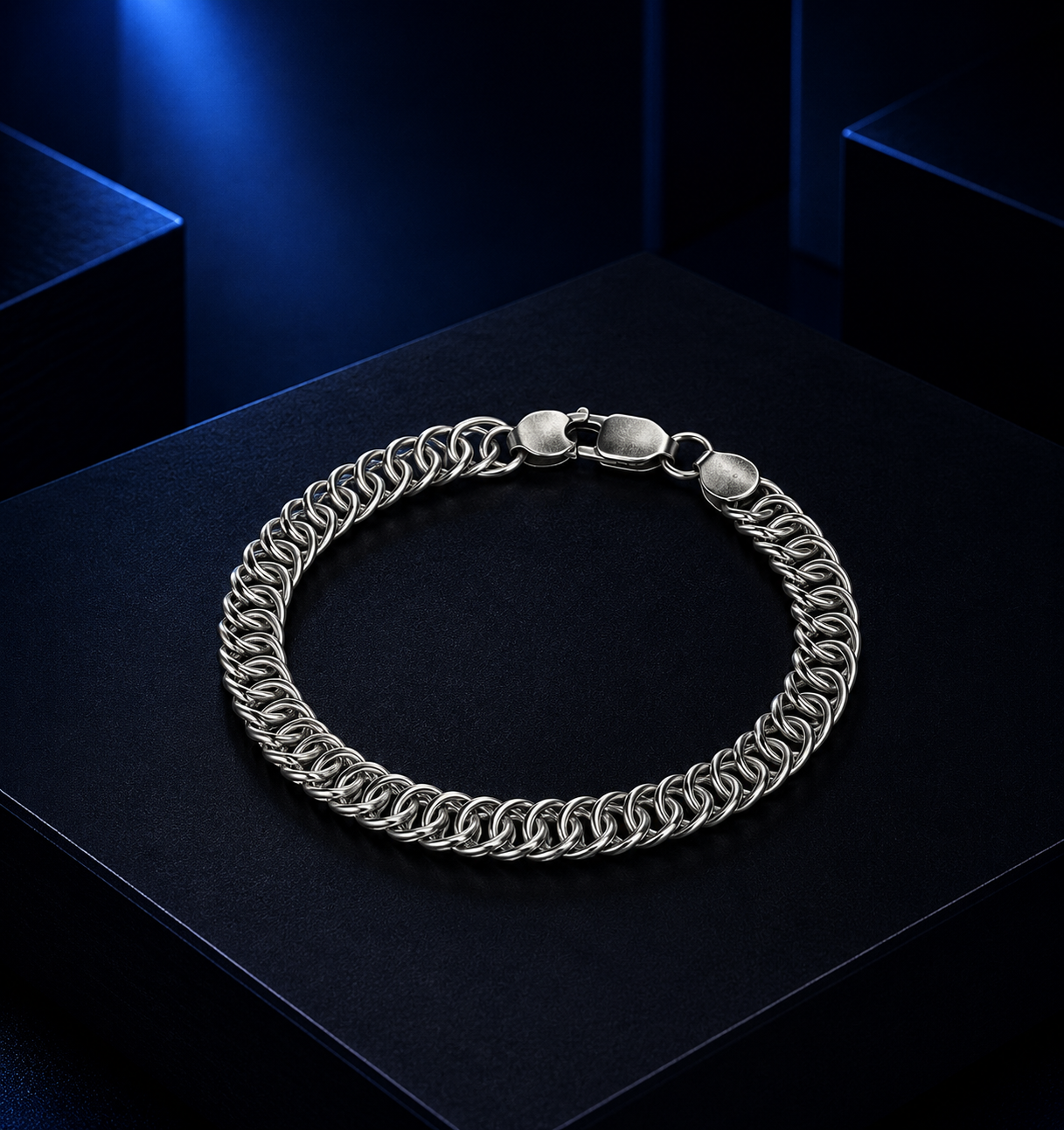 925 Sterling Silver Byzantine Chain Bracelet | Luxury Handmade Bracelet for Men & Women