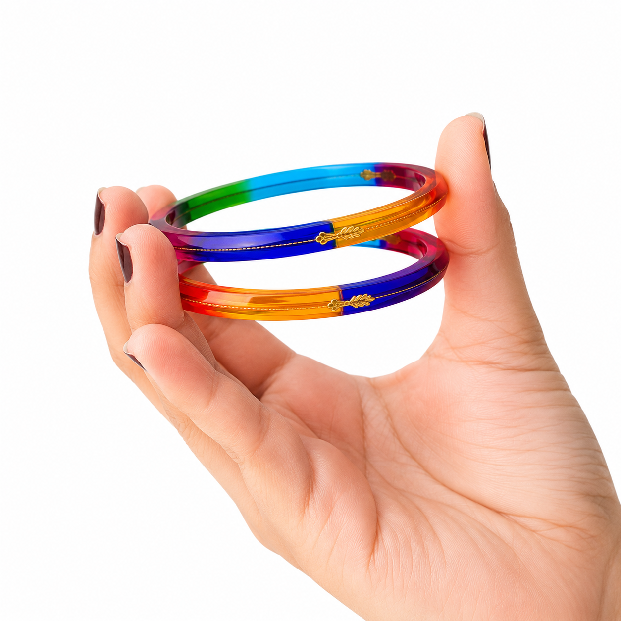 Rainbow Designer Bangles for Women | Colorful Traditional Fashion Bangles