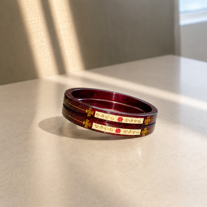 Elegant Maroon Traditional Bangles for Women | Premium Designer Ethnic Bangles