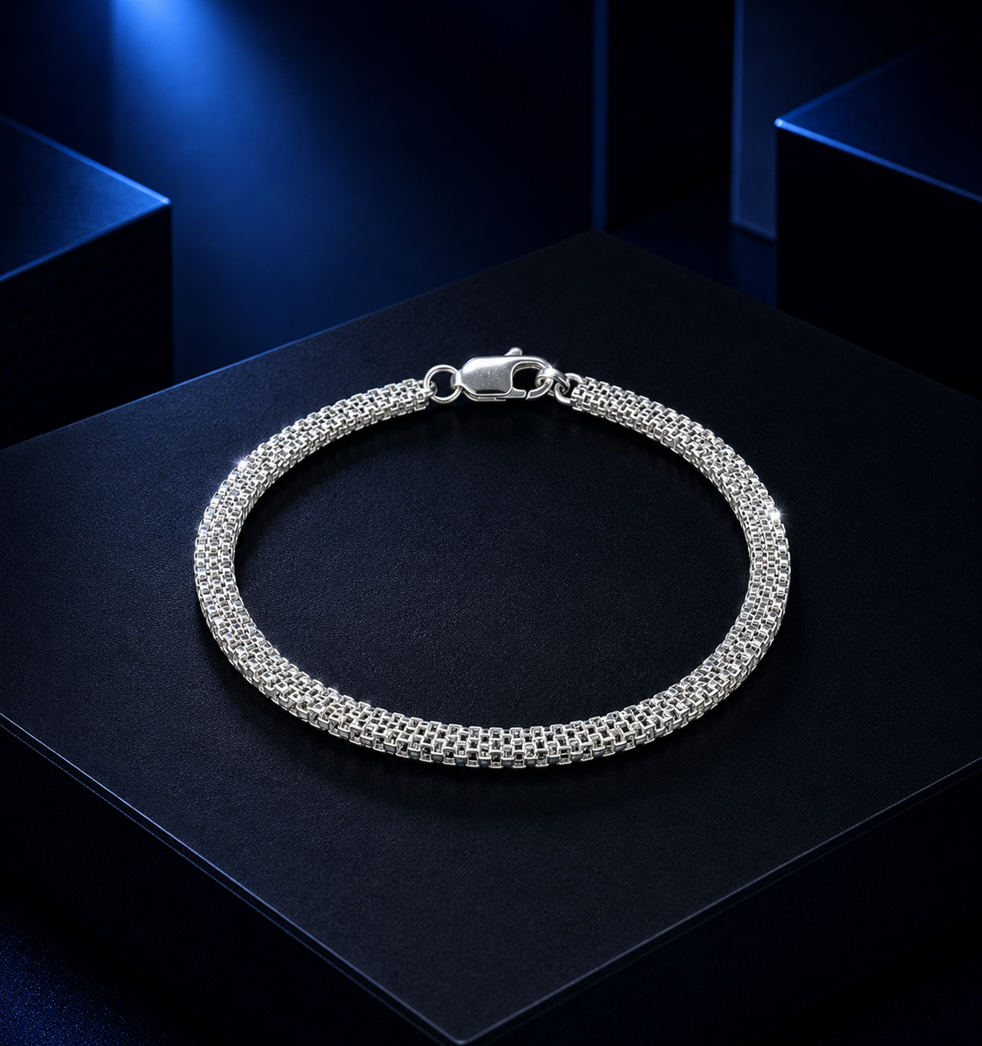 925 Sterling Silver Box Chain Bracelet | Elegant Premium Bracelet for Men & Women