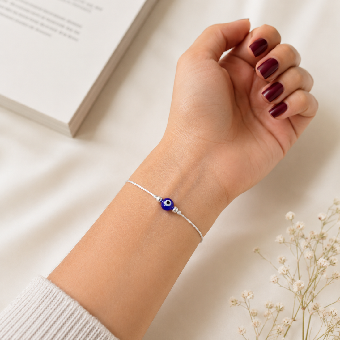 Duo Tone Silver Couple Bracelet Set