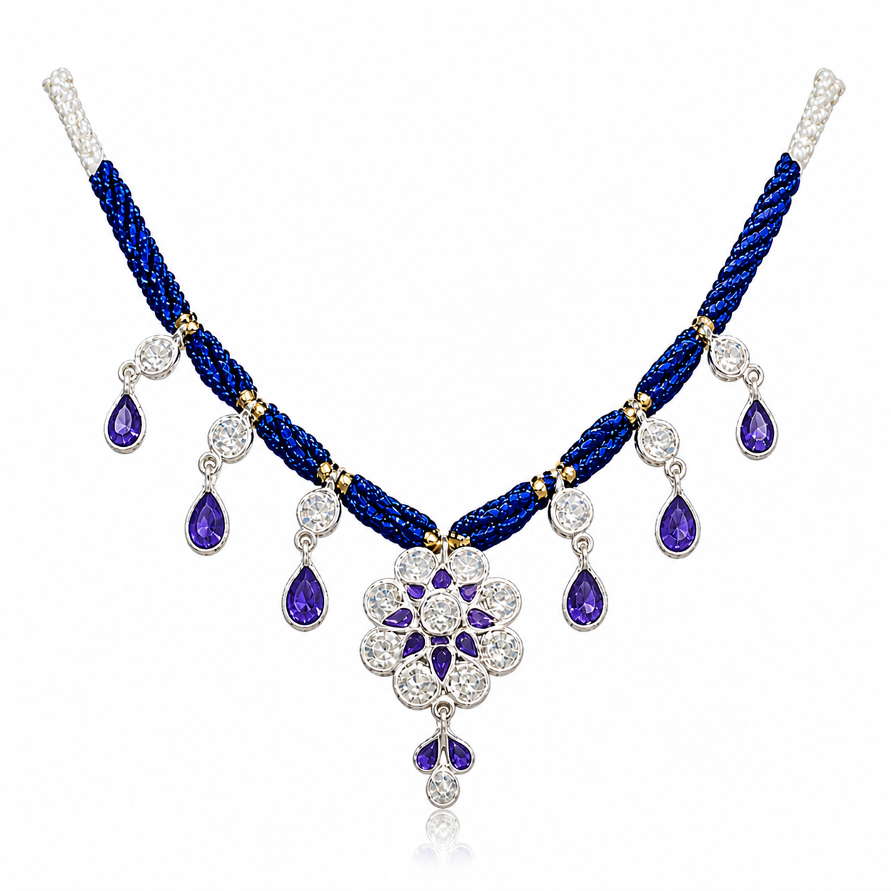 Royal Blue & Necklace Set | Premium Bridal - Balaji Jewellers