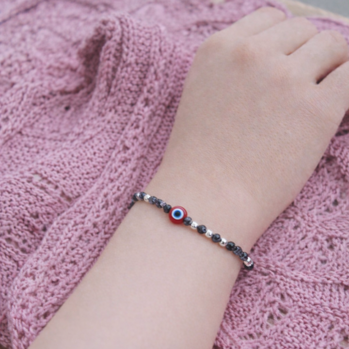 Red Evil eye Spinel Protection Bracelet