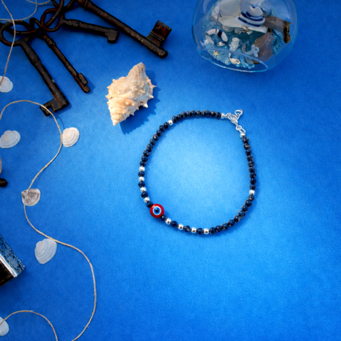 Red Evil eye Spinel Protection Bracelet