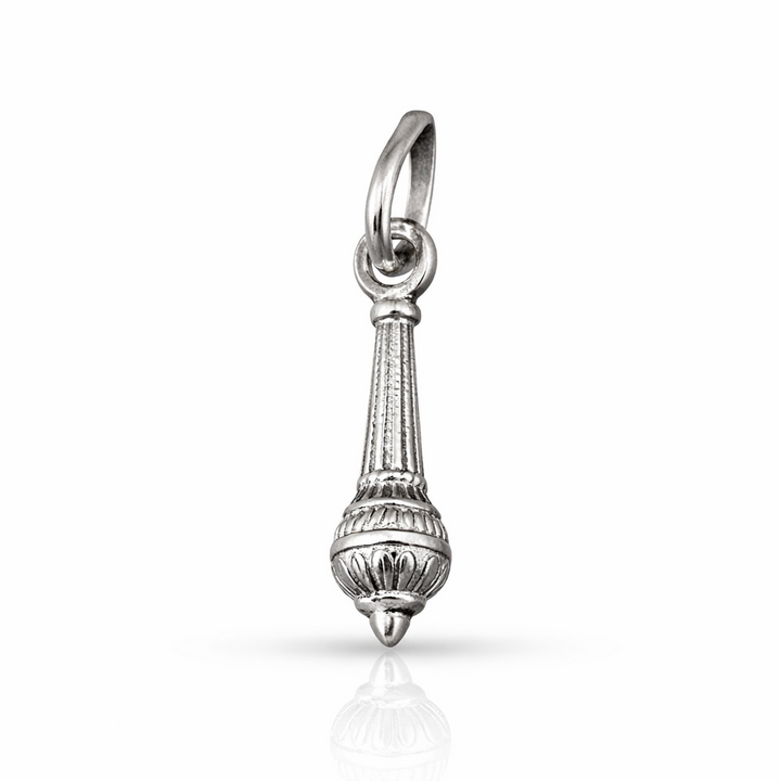 Silver Gada (Mace) Pendant – Sacred Lord Hanuman Divine Jewelry