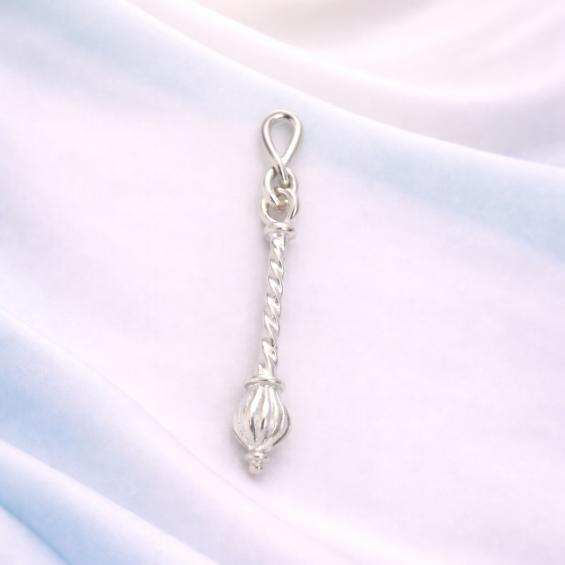 Handcrafted Silver Hanuman Gadda Pendant