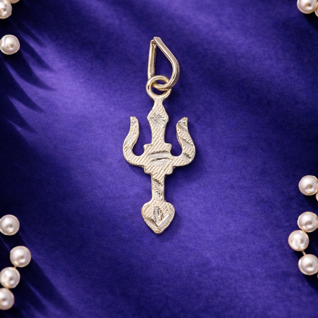 Handcrafted Silver Lord Shiva Trishul Pendant