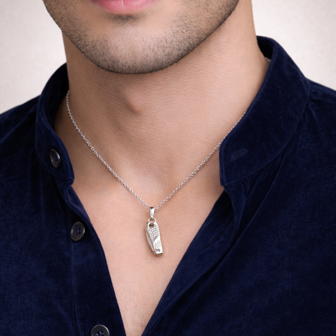 Silver Miniature Folding Knife Pendant