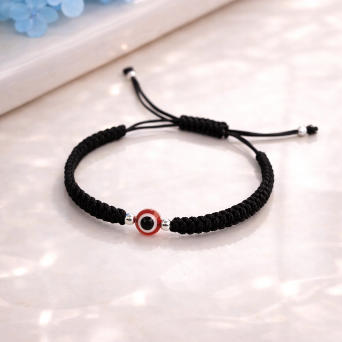 Red Evil Eye Black Braided Bracelet