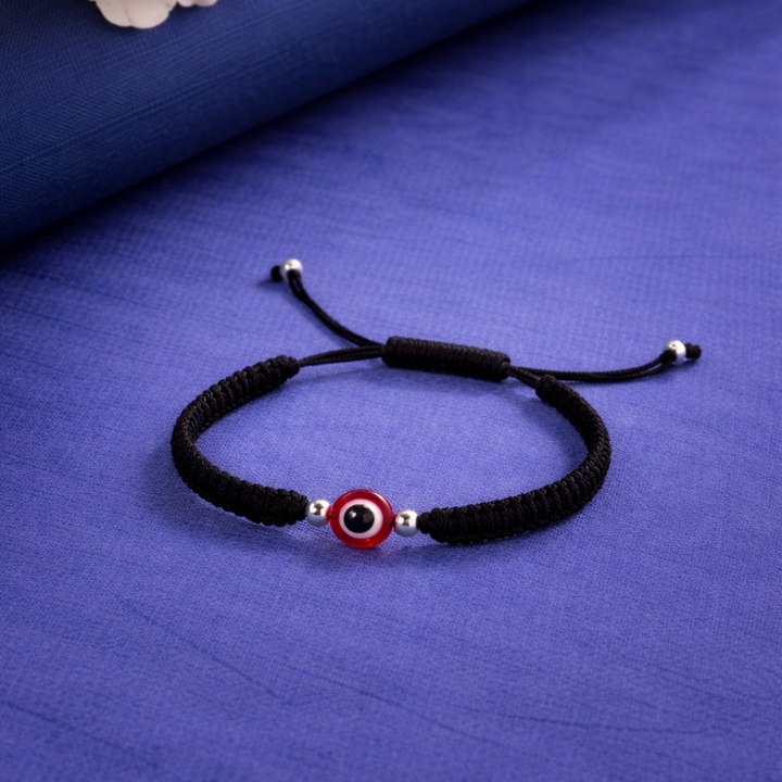 Red Evil Eye Black Braided Bracelet
