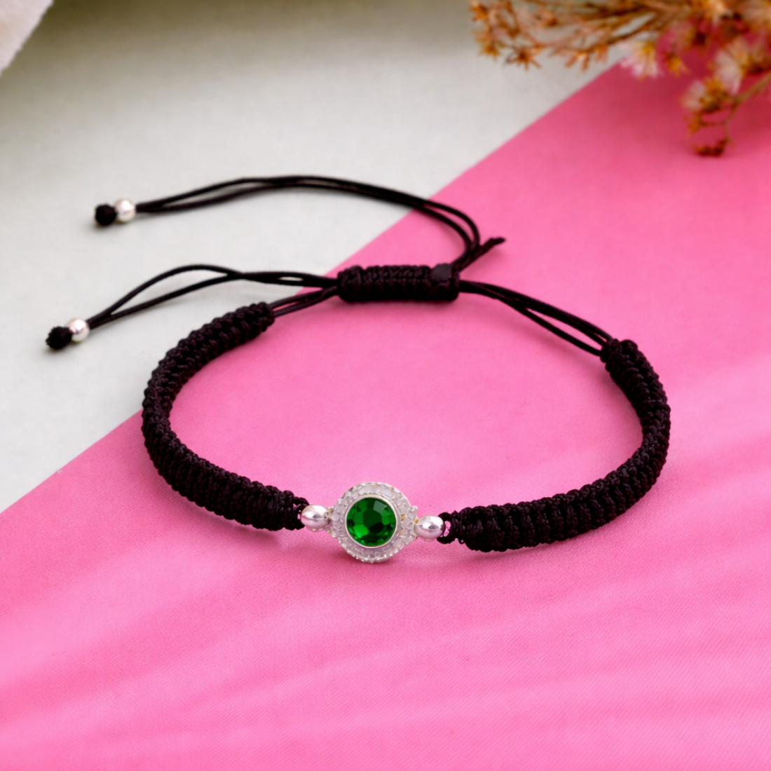 Elegant Emerald Green Crystal Adjustable Bracelet