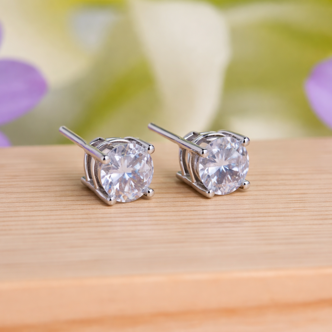 Classic Solitaire Stud Earrings - The Timeless Sparkle - Balaji Jewellers