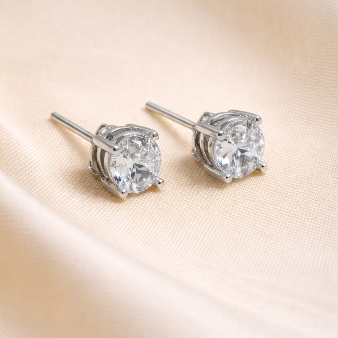 Classic Solitaire Stud Earrings - The Timeless Sparkle - Balaji Jewellers