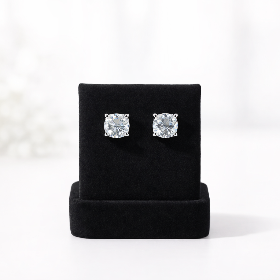 Classic Solitaire Stud Earrings - The Timeless Sparkle - Balaji Jewellers