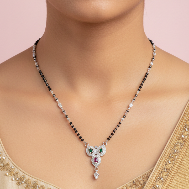 Elegant Designer Mangalsutra Gemstone Accents