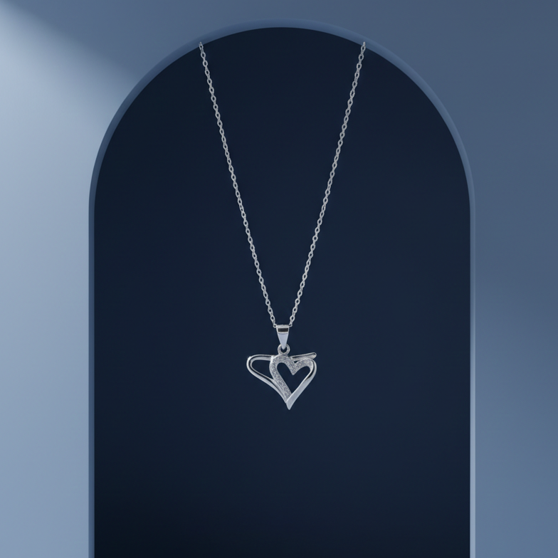 Eternal Heart Sterling Silver Chain Pendant