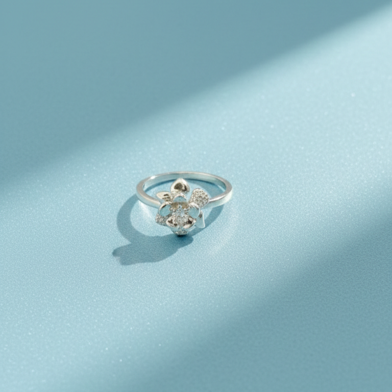 Elegant Silver Floral Bloom Ring for Every Occasion