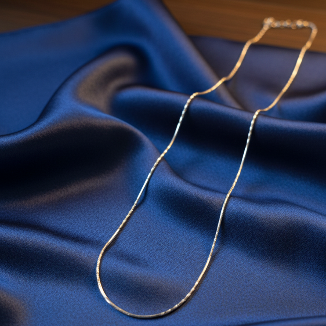 Silver Plain and Twist Chain for Boys