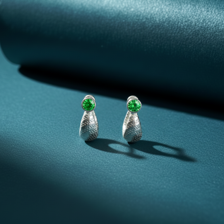 Textured Sterling Silver Braided Bali Hoop Earrings