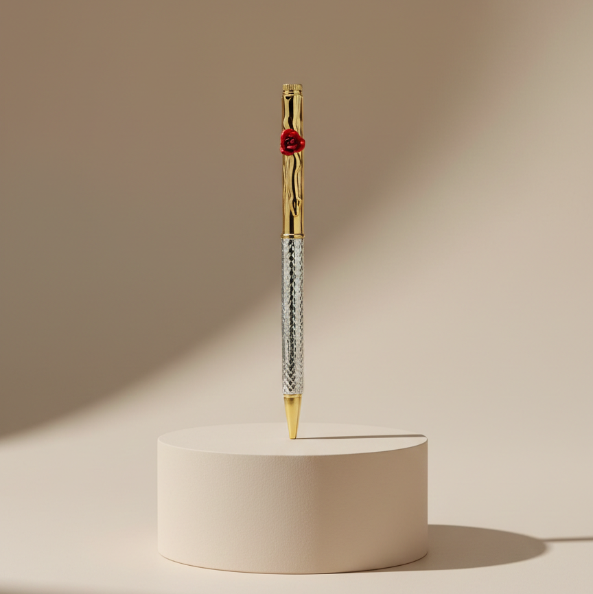 Eternal Rose Dual-Tone Textured Executive Ballpoint Pen