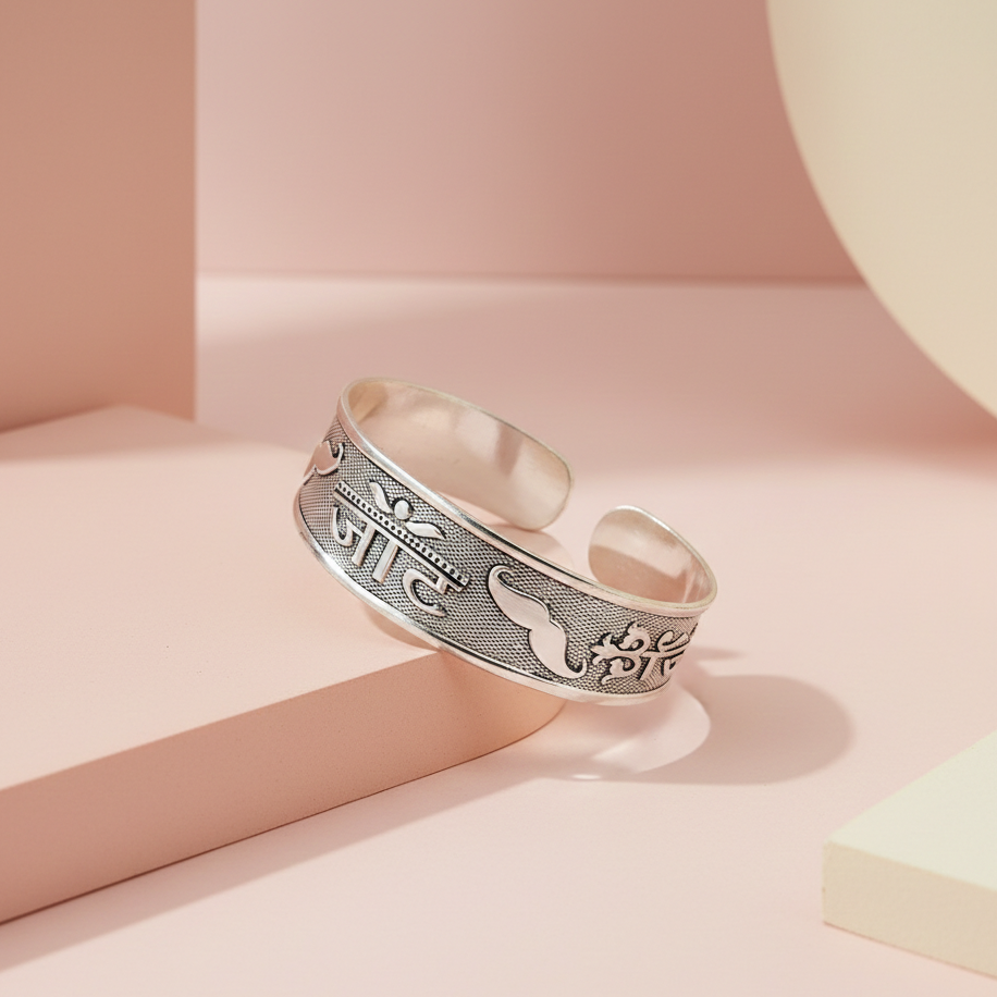 Silver Jaat Identity Adjustable Kada for Men