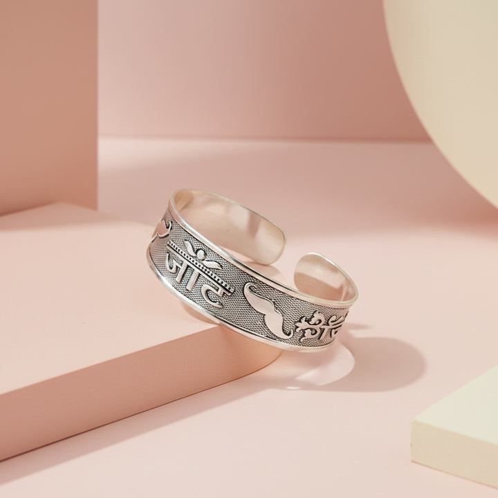 Silver Jaat Identity Adjustable Kada for Men