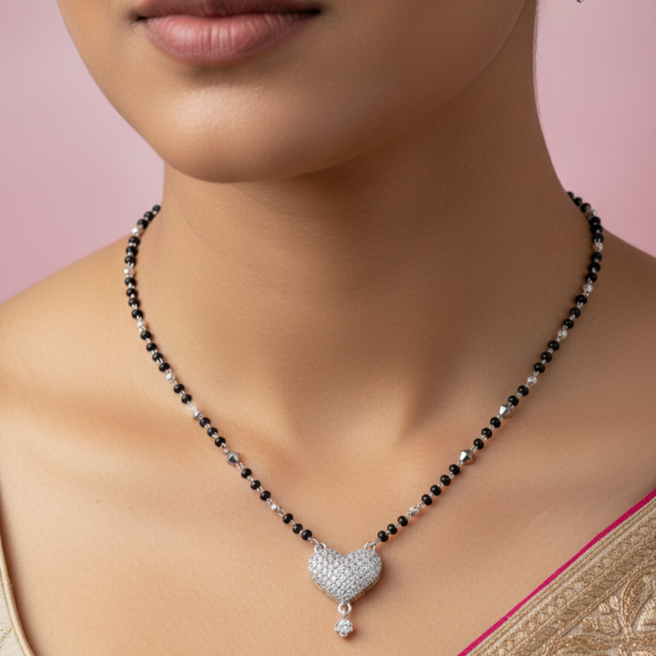Elegant Heart Mangalsutra Pendant