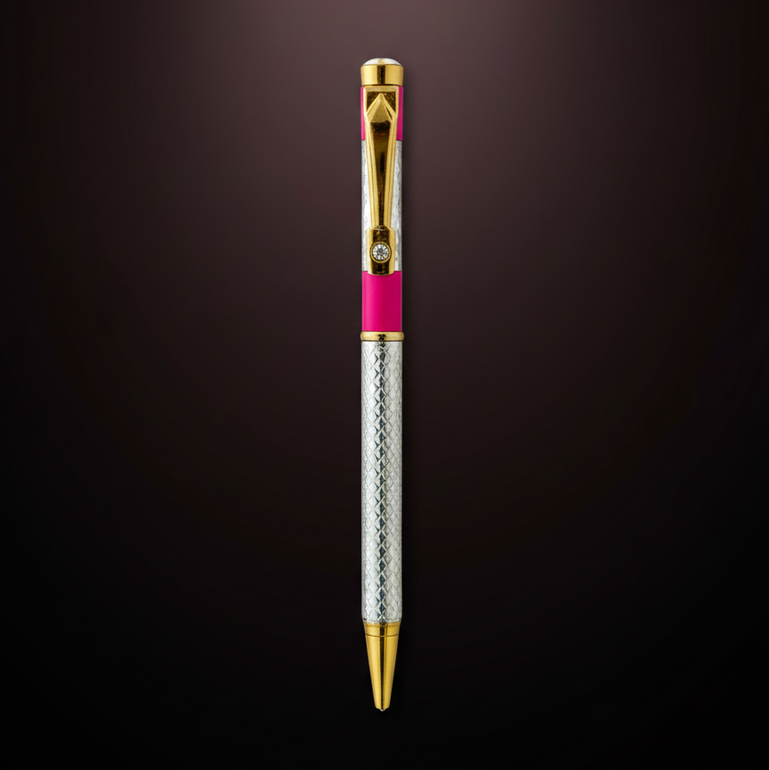 The Duchess Radiant Crystal Ballpoint Silver Pen