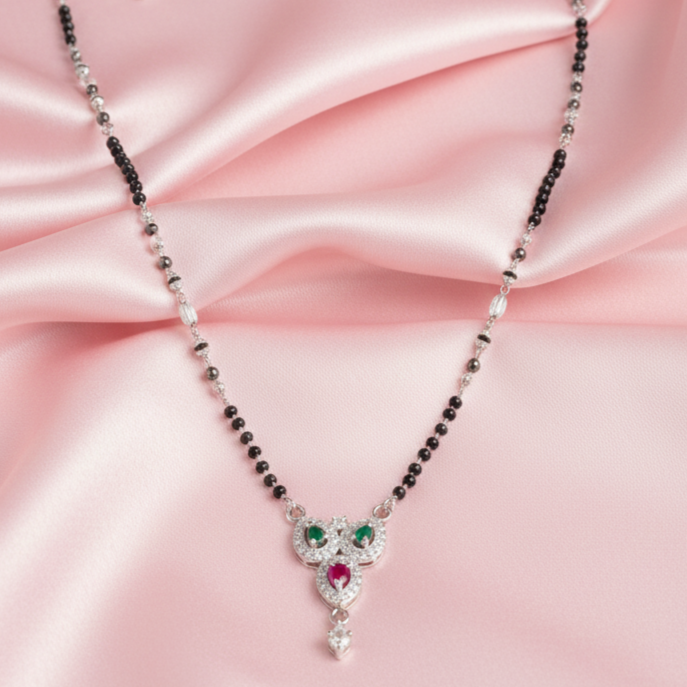 Elegant Designer Mangalsutra Gemstone Accents