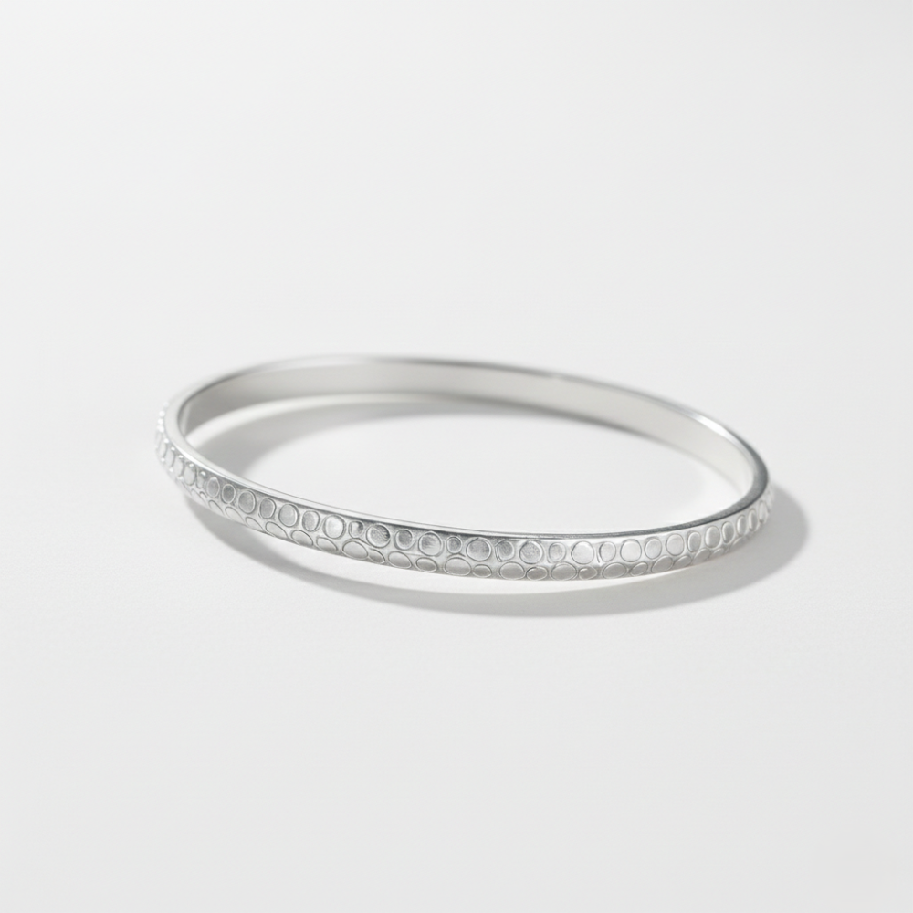 Textured Silver Kada Timeless Everyday Elegance