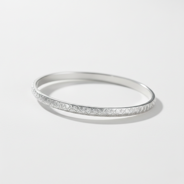 Textured Silver Kada Timeless Everyday Elegance