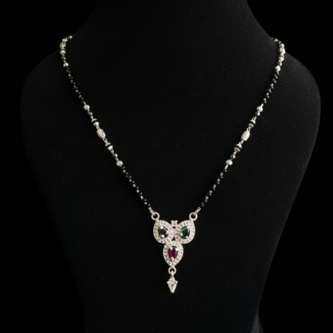 Elegant Designer Mangalsutra Gemstone Accents