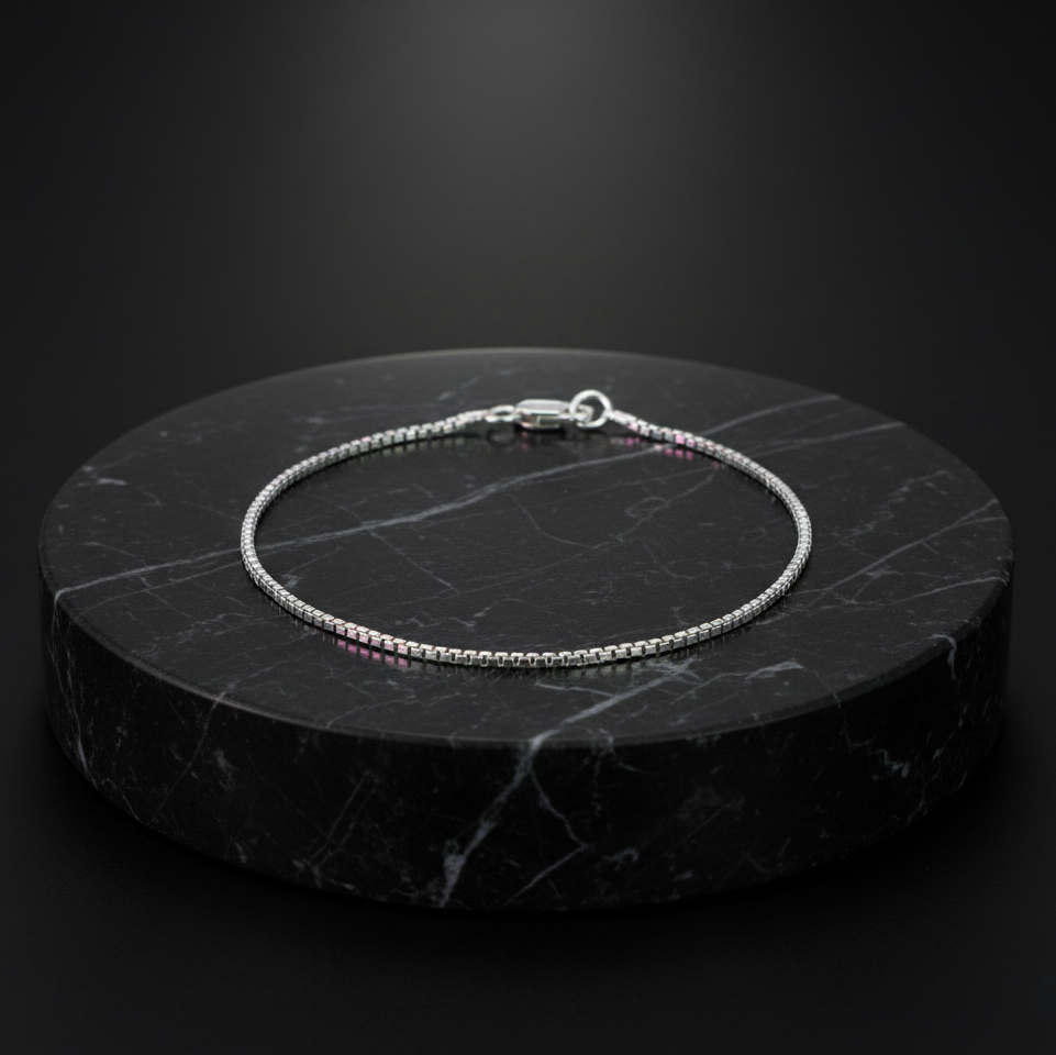 Venetian Box Chain Sleek Minimalist Bracelet