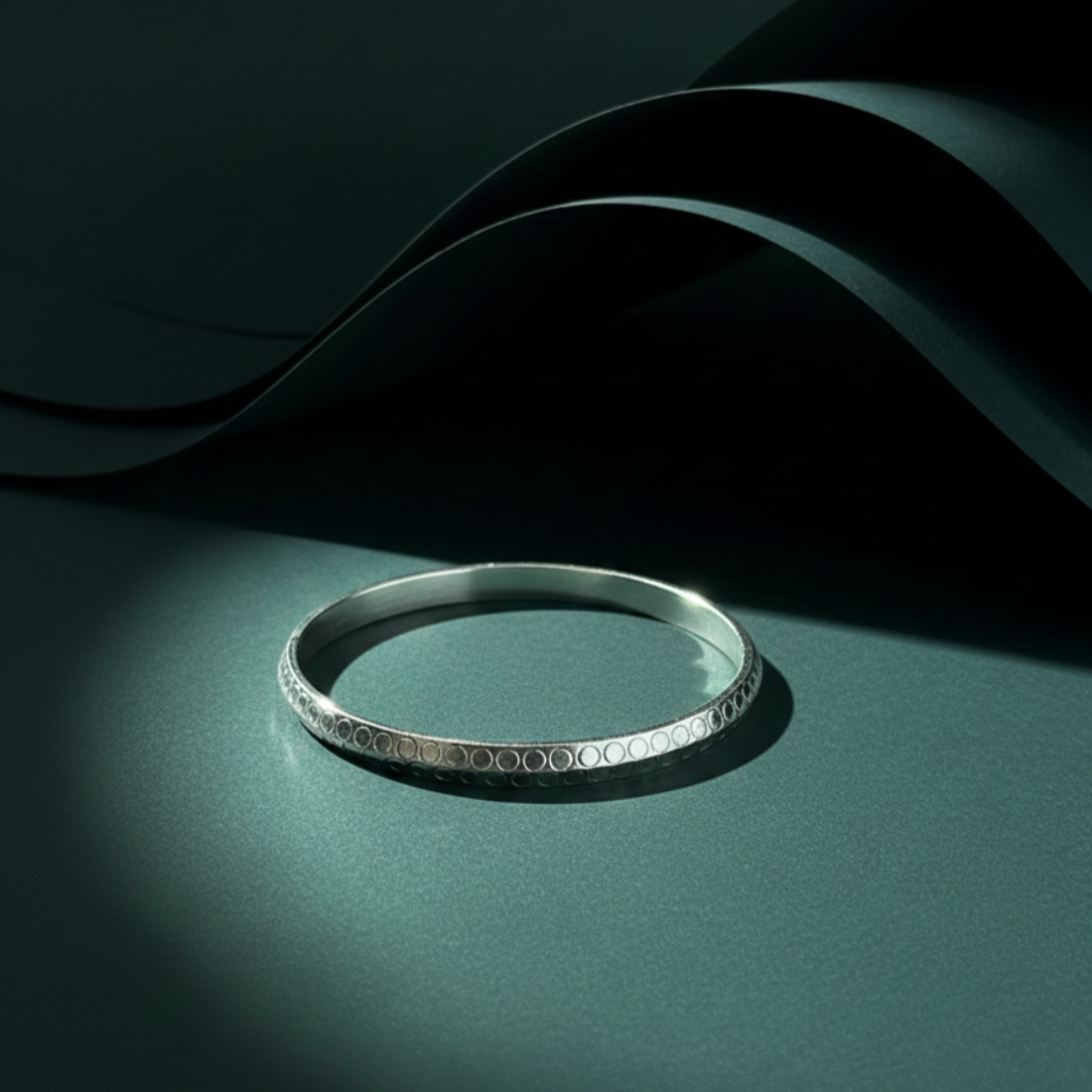 Textured Silver Kada Timeless Everyday Elegance