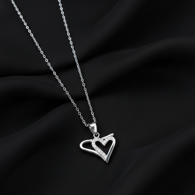 Eternal Heart Sterling Silver Chain Pendant