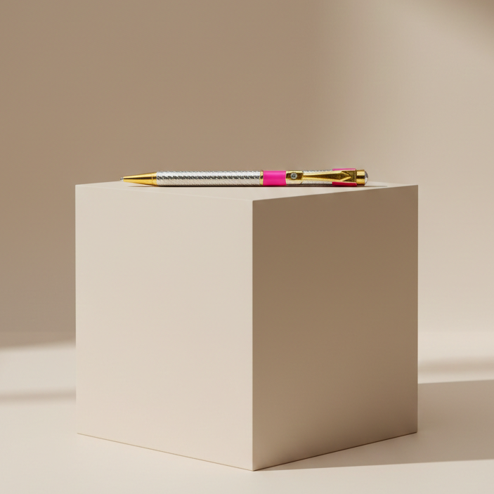 The Duchess Radiant Crystal Ballpoint Silver Pen