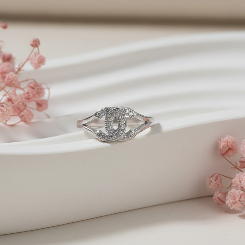 Eternal Interlocking Brilliance Silver Statement Ring