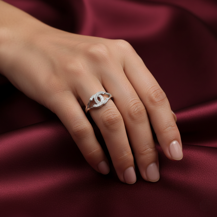 Eternal Interlocking Brilliance Silver Statement Ring