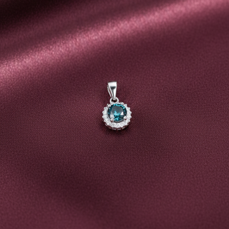 Midnight Ocean Halo Chain Pendent