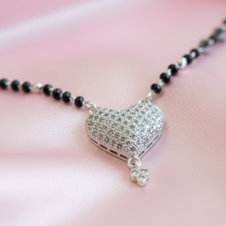 Elegant Heart Mangalsutra Pendant